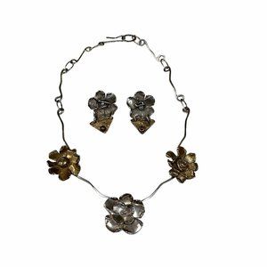 Sherry Tinsman Sterling Silver Necklace & Earrings Set